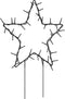 vidaXL - Kerstverlichting - ster - 3 - st - met - grondpinnen - 50 - LED's - 29 - cm