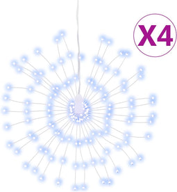vidaXL - Kerstverlichting - vuurwerk - 4 - st - 140 - koudwitte - LED's - 17 - cm