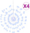 vidaXL - Kerstverlichting - vuurwerk - 4 - st - 140 - koudwitte - LED's - 17 - cm