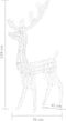 vidaXL - Kerstversiering - rendier - 140 - LED's - 120 - cm - acryl - warmwit