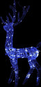 vidaXL - Kerstversiering - rendier - 140 - LED's - 120 - cm - acryl - blauw