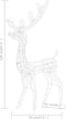 vidaXL - Kerstversiering - rendier - 140 - LED's - koudwit - 120 - cm - acryl