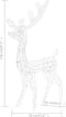 vidaXL - Kerstversiering - rendier - 140 - LED's - koudwit - 120 - cm - acryl