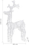 vidaXL - Kerstversiering - rendier - 90 - LED's - 60x16x100 - cm - acryl