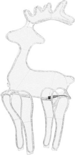 vidaXL - Kerstversiering - rendier - met - mesh - 306 - LED's - 60x24x89 - cm