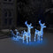 vidaXL - Kerstversiering - rendieren - en - slee - 160 - LED's - 130 - cm - acryl