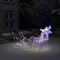 vidaXL - Kerstversiering - rendieren - en - slee - 160 - LED's - 130 - cm - acryl