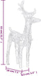 vidaXL - Kerstversiering - rendieren - en - slee - 160 - LED's - 130 - cm - acryl