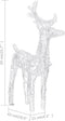 vidaXL - Kerstversiering - rendieren - en - slee - 160 - LED's - 130 - cm - acryl