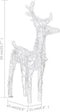 vidaXL - Kerstversiering - rendieren - en - slee - 160 - LED's - 130 - cm - acryl
