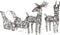 vidaXL - Kerstversiering - rendieren - en - slee - 160 - LED's - rattan - warmwit