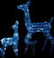 vidaXL - Kerstversiering - rendierfamilie - 160 - LED's - blauw - acryl