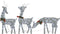 vidaXL - Kerstversiering - rendierfamilie - 270x7x90 - cm - gaas - wit - zilverkleur