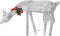 vidaXL - Kerstversiering - rendierfamilie - 270x7x90 - cm - gaas - wit - zilverkleur