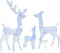 vidaXL - Kerstversiering - rendierfamilie - 300 - LED's - blauw - acryl