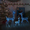 vidaXL - Kerstversiering - rendierfamilie - 300 - LED's - blauw - acryl