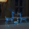 vidaXL - Kerstversiering - rendierfamilie - 300 - LED's - blauw - acryl