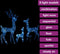 vidaXL - Kerstversiering - rendierfamilie - 300 - LED's - blauw - acryl