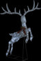vidaXL - Kerstversiering - vliegend - rendier - koudwit - 120 - LED's - wit