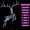 vidaXL - Kerstversiering - vliegend - rendier - koudwit - 120 - LED's - wit