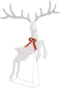 vidaXL - Kerstversiering - vliegend - rendier - koudwit - 120 - LED's - wit