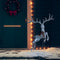 vidaXL - Kerstversiering - vliegend - rendier - koudwit - 120 - LED's - wit