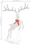 vidaXL - Kerstversiering - vliegend - rendier - koudwit - 120 - LED's - wit