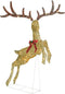 vidaXL - Kerstversiering - vliegend - rendier - warmwit - 120 - LED's - goudkleurig