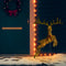 vidaXL - Kerstversiering - vliegend - rendier - warmwit - 120 - LED's - goudkleurig