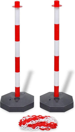 vidaXL - Kettingpalenset - met - kunststof - ketting - 10 - m