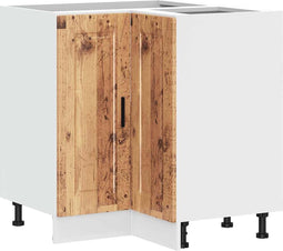vidaXL - Keuken - hoekonderkast - "Porto" - bewerkt - hout - oud - houtkleurig