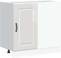vidaXL - Keuken - onderkast - Kalmar - bewerkt - hout - hoogglans - wit