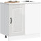 vidaXL - Keuken - onderkast - Kalmar - bewerkt - hout - hoogglans - wit