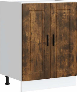 vidaXL - Keuken - onderkast - "Porto" - bewerkt - hout - gerookt - eikenkleurig