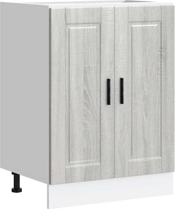 vidaXL - Keuken - onderkast - "Porto" - bewerkt - hout - grijs - sonoma - eiken