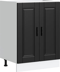 vidaXL - Keuken - onderkast - "Porto" - bewerkt - hout - zwart