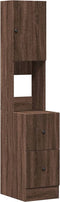 vidaXL - Keukenkast - 35x50x180 - cm - bewerkt - hout - bruin - eikenkleurig