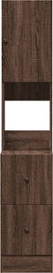 vidaXL - Keukenkast - 35x50x180 - cm - bewerkt - hout - bruin - eikenkleurig
