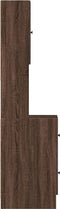 vidaXL - Keukenkast - 35x50x180 - cm - bewerkt - hout - bruin - eikenkleurig