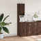 vidaXL - Keukenkast - 35x50x180 - cm - bewerkt - hout - bruin - eikenkleurig