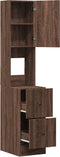 vidaXL - Keukenkast - 35x50x180 - cm - bewerkt - hout - bruin - eikenkleurig