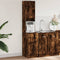 vidaXL - Keukenkast - 35x50x180 - cm - bewerkt - hout - gerookt - eikenkleurig
