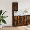 vidaXL - Keukenkast - 35x50x180 - cm - bewerkt - hout - gerookt - eikenkleurig