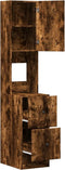 vidaXL - Keukenkast - 35x50x180 - cm - bewerkt - hout - gerookt - eikenkleurig