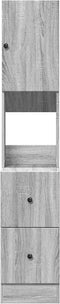 vidaXL - Keukenkast - 35x50x180 - cm - bewerkt - hout - grijs - sonoma - eiken