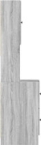 vidaXL - Keukenkast - 35x50x180 - cm - bewerkt - hout - grijs - sonoma - eiken