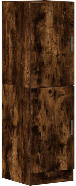 vidaXL - Keukenkast - 38x41,5x131,5 - cm - bewerkt - hout - gerookt - eikenkleurig