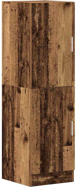 vidaXL - Keukenkast - 38x41,5x131,5 - cm - bewerkt - hout - oud - houtkleurig