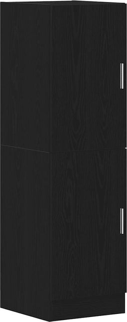 vidaXL - Keukenkast - 38x41,5x131,5 - cm - bewerkt - hout - zwart