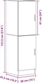 vidaXL - Keukenkast - 38x41,5x131,5 - cm - bewerkt - hout - zwart